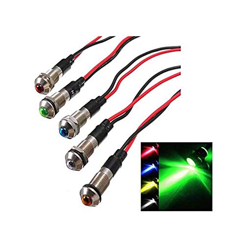 Alamor 6 Mm Led Témoin Lumineux Pilote Directionnel Tableau De Bord Lampe De Voiture De Camion De Bateau-Bleu