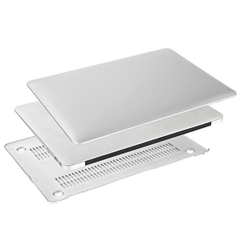 MOSISO Ultra Slim Plastik Hartschale Schutzhülle Snap Case für MacBook Air 13 Zoll (A1466 / A1369), Silber - 5