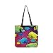 Produktbild Exotische Fische Unterwasserwelt Leinwand Tote Handtasche Schultertasche Crossbody Taschen Geldbörsen Für Männer Und Frauen Einkaufstasche