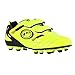 Optimum Unisex Junior Tribal Velcro Moulded Rugby / Football Boots, Fluro Yellow/Black, 9
