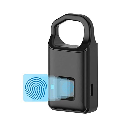 Preisvergleich Produktbild Aingol Fingerprint Padlock, Portable Metal Structure wiederaufladbar, ohne Schlüssel-Reisegepäck-Schlösser, Support 10 Gruppen Fingerprint I.D, Rucksack, Bike, Gym Cabinet
