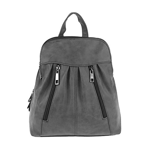 Preisvergleich Produktbild Damen Cityrucksack Rucksack Schultertasche Stadtrucksack BackPack SchulterTasche Organizer Tablet Nexus Ipad mini bis ca. 8 Zoll (Grau)