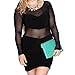 Tenflyer Plus Size New Fashion Sexy Women Patchwork Bandage Bodycon Party Dress