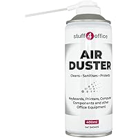 Stuff4Office 400ml Air Duster Compressed Gas Can Spray/Spray Duster- HFC Free- Clean & Protects Office & Home electricals (1)