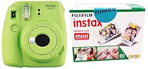 Fujifilm Instax Mini 9 Instant? Camera (Lime Green) with Film (60 Shots)