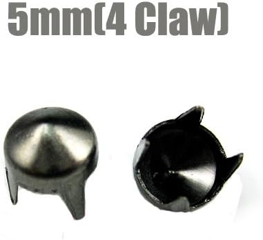 Anagela Kerry 5000 x Round Cone DIY Studs Rivet Nailhead Spots Rock Punk Spike 5mm Black 5mm Black