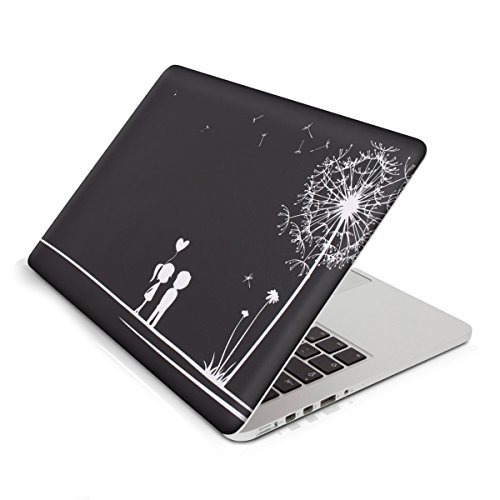 kwmobile Aufkleber Sticker für Apple MacBook Pro Retina 13″ (ab Ende 2012) Skin Folie Voderseite Decal Pusteblume Love Design - 4