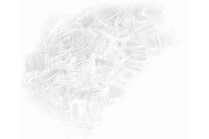GEAKV Manches Sans Montures Manches, 100pcs Nouveau Manchons De Compression En Plastique Clair Pour Lunettes Sans Monture Accessoires De Fixation Outils lunettes Accessoires Outils (1.4 * 0.8 * 7.0mm)