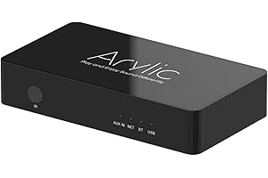 Ricevitore audio WiFi e Bluetooth 5.0 preamplificatore audio, ricevitore wireless Multiroom/Multizone Home Stereo con Airplay Spotify Connect e telecomando per altoparlanti fai da te - Arylic