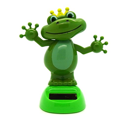 Solar Wackelfigur Frosch Dekoration Glücksbringer Dancing Frog Froschkönig NEU - 2