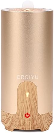 ERQIYU Car Aroma Diffuser, 4-In-1 Functions, Aromatherapy Diffuser, Humidifier, Air Purifier, Ionizer and Night Light, No Noise, AUTO Shut Off, Aluminium Body, 5W Low energy consumption for Car drivin
