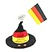 Produktbild 4 x Tanzender Hut ''Deutschland mit Fahne'' Bewegung und Sound | Fanartikel | Geschenk für Männer | Fahnen und Flaggen | Kopfbedeckung | Fasching | Damen | WM | EM | Fussball | Fussballartikel | Fans | Fanaccessoire | Deutschland | Preis am Stiel®