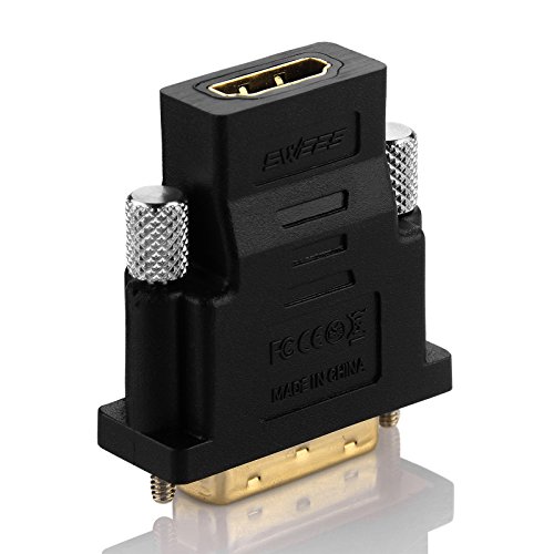 DVI auf HDMI, Swees 2-Stück Vergoldet DVI-D zu HDMI Male zu Female Kabel HDTV Adapter Konverter | DVI-D Stecker (24+1) auf HDMI-Buchse | Full HD-fähig | Vergoldete Kontakte | Geeignet für PC, Notebook, PS4, Xbox One, TV, Beamer uvm. - 3
