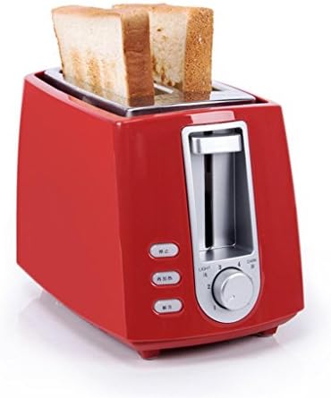 2 Slice Toaster Automatic Multi-Functional Breakfast Soil Driver For Thawing, Heating, Barbecue, Baking , red