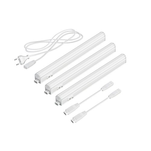 parlat LED lámparas bajo Muebles Rigel, Cada 31,3cm, 400lm, Blanca, Juego de 3