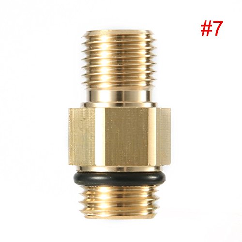 Preisvergleich Produktbild Mouchao Adapter für Autowaschanlage Spritzpistole Schneeschaum Lanze Seife Bottle Gun Adapter Golden für 1 / 4 bis 14"