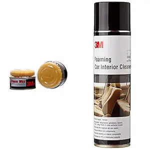 3M IA260166334 Specialty Cream Wax (220 g) high Gloss Streak Free restores Shine & 3M Interior Cleaner (580 g)