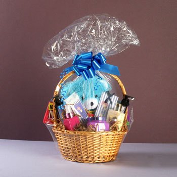 5 buste di pellicola trasparente per avvolgere cestini regalo, 28 x 40 cm (cestino non incluso)