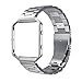Price comparison product image Simpeak For Fitbit Blaze Band Frame, Replacement Stainless Steel Band with Metal Frame for Fitbit Blaze Smart Fitness Watch with Link Removal Tool, Silver
