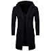 Produktbild Strickjacke Herren Kapuzenpullover Sweatshirt Xinan Lang Stricken Cardigan Kapuzenpullover Slim Fit Langarm Mit Kapuze Hoodie Trench Coat Outwear (XL, Schwarz)