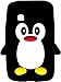 Produktbild SKS Distribution® Schwarz LG T375 Cookie Smart Pinguin niedlichen Tier Silikonhülle Shell Beschützer Handy Smartphone Zubehör