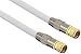 Produktbild PYTHON Series PREMIUM SAT TV Antennenkabel - F-Stecker beidseitig, vergoldet - RG6 Koaxialkabel mit 4-fach Schirmung, Abschirmmaß 120 dB , 75 Ohm – geeignet für DVB-T2, DVB-T, DVB-S, DVB-C, Radio - Vollmetallstecker, Kupferleiter (OFC), hochwertiges Nylongeflecht - weiß, 2 m