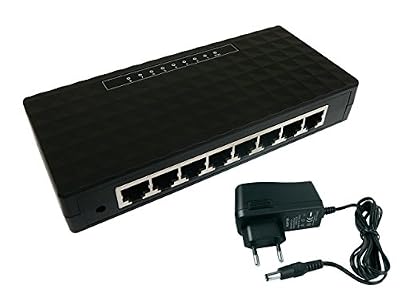 KALEA-INFORMATIQUE © - Switch GIGABIT ETHERNET 10/100/1000 Mbps - 8 Ports RJ45 - Avec Alimentation externe - Pour réseau local, partage internet depuis une box vers plusieurs PC etc...