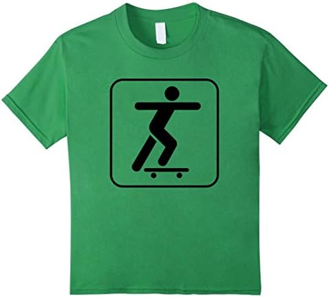 Kids Skateboarding Skater Skating Skate T-shirt Boys Girls Kids  12 Grass