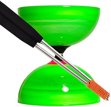 Diabolo Sundia Shining GREEN with 3BC triple bearing Axle and aluminium controls 32,5cm