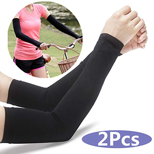 REATR Manchettes Manches Bras Sportifs Unisexe Sun Block Protection UV Anti-dérapant Bras Couvre Mains de Protection Manchon de Bras Compression Homme Femme pour Le vélo Golf Basketball Running