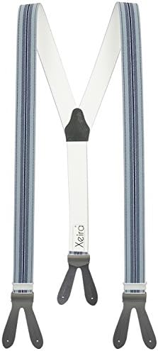 High Quality Xeira® Trouser Braces / Suspender available in many different Design with real Leather Patten/ Strap - Made in Germany