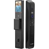 EmaksPrime Akıllı Kilit Galaxy30 F Ultra, 3D Y&uuml;z Tanıma, Avu&ccedil; Tanıma, Parmak İzi, Wi-Fi, Kart Okuyucu, G&ouml;r&uuml;nt&uuml;l&uuml; G&ouml;r&uuml;şme, Siy