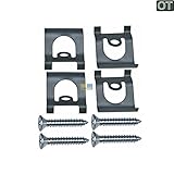 klemmfeder für einbaustrahler Bestehend aus 4 Federn und 4 Schrauben, zum Einsetzen der Glaskeramikkochfläche in die Arbeitsplatte