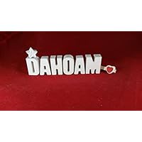 Beton, Steinguss Buchstaben 3D Deko Namen DAHOAM mit Stern und Herzklammer als Geschenk verpackt! Ein ausgefallenes Geschenk zur Geburt, Taufe, Geburtstag oder auch zu anderen Anlässen.