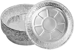 Duronge 20 Stück Tablett aus Aluminiumfolie 8 Zoll, Rund Formen Aluschalen, Aluminum Pan, Tablett aus Aluminiumfolie, Runde Alu Schalen Ohne Deckel, Aluminum Pans Disposable