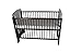 Baby Cot with Teething Rails & Mattress 120 x 60cm Wenge