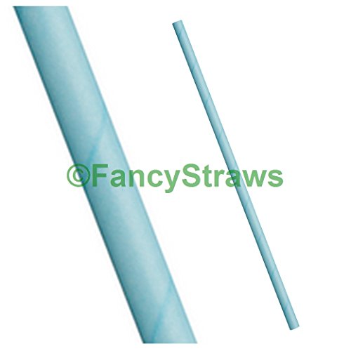 Preisvergleich Produktbild Paper Drinking Straws - Plain Light Blue - 25 Pack