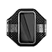 Produktbild IVSO Sport Armband, Ultra Slim Sportarmband mit Kopfhöreranschluss und Schlüsselhalter / Sport Sweatproof Armhalter Etui Einfaches Anbringen für iPhone 7 Plus, iPhone 7 Pro, Galaxy S7 / S7 Edge, Galaxy Note 5, Galaxy S6 / S6 Edge, Galaxy J5, Huawei P9, Huawei P9 Plus, Huawei P9 Lite, oder bis zu 5 Zoll Smartphone. (unter 5,5 Zoll, Schwarz)