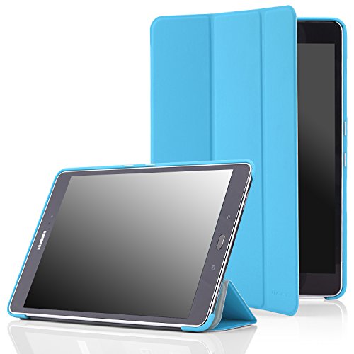 Samsung Galaxy Tab A 9.7 Hülle - MoKo Ultra Slim PU Leder Tasche Schutzhülle Schale Smart Case mit Auto Sleep / Wake up Funktion und Standfunktion für Galaxy Tab A 9.7 Zoll T550 Tablet-PC, Hellblau