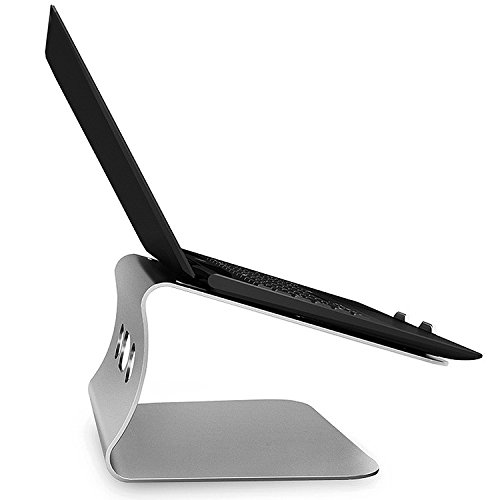 First2savvv JS-YTBJB-11D03 Aluminium Cooling Laptop Stand Ständer, geeignet für Apple Macbook Pro Air , alle Notebooks, Tablets, eBook-Reader und Bücher *3 Jahre Garantie* mit USB-Lampe - 3