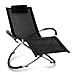 Produktbild Blumfeldt Chilly Billy Gartenliege Schaukelstuhl (70% PVC / 30% Polyester, witterungsbeständig, pflegeleicht, 180 kg max., klappbar) schwarz