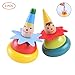 Produktbild Daxoon Holz-Drehverschluss für Kinder, mit niedlichem Clown-Styling und leuchtenden Farben für Kinder - Holzspielzeug Kindergarten Spielzeug Intelligenz Spielzeug (2 Stück)