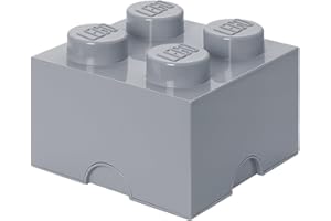 Room Copenhagen RC40031740 Lego Storage Brick 4er grau, 25 x 25,2 x cm