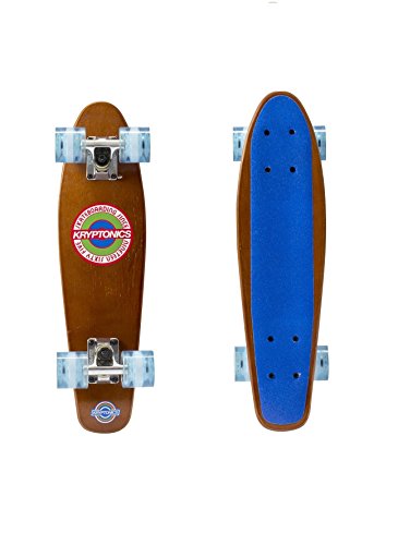 Kryptonics 57,1 cm Wood Torpedo Skateboard Completo, Blue