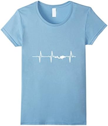 Women's Scuba Diving Heart Beat shirt - Best Gift for Diver Small Baby Blue