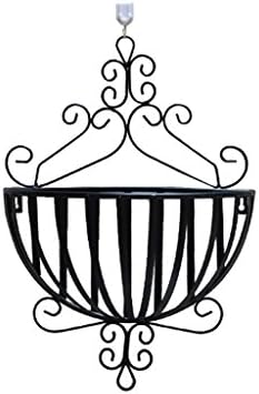 NNIU- Simple Black Flower Racks, European-style Wrought Iron Wall-mounted Flower Pots Stand, Indoor Balcony Hanging Plant Frame 20.87"H