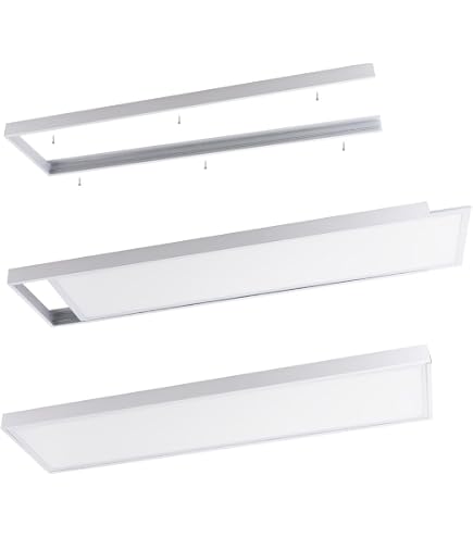 Ledvion Telaio Per Montaggio Superficie Pannello LED 30x120 Cm - Nero, Alluminio Leggero Per Soffitti Fissi, Altezza 6 Cm, Garanzia 5 Anni