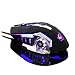 Produktbild Sansee Wired Optical USB Ergonomic Pro Gamer Gaming Maus Metallplatte, LED Licht 4000DPI (Wolf 5101, Schwarz)