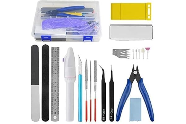 BGTXINGI Lot de 24 outils de base pour modélisme Gundam - Kit d'outils de réparation et de fixation