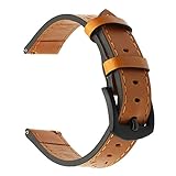 Für Samsung Gear S3 Armband, TRUMiRR 22mm Italien Echtes Leder Uhrenarmband Schnellverschluss Armband Handgelenk Armband für Gear 2 Neo Live, Moto 360 2 46mm Männer, Pebble Time/Steel, LG G Watch Urbane, Vector, Amazfit.